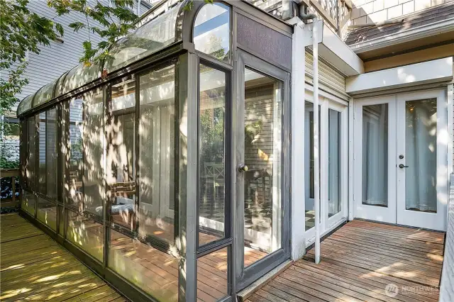 sun room and back door to main house.