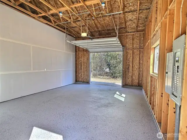 Large garage in back of each unit