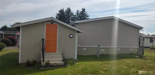 Stairs at back of shed could replace ramp