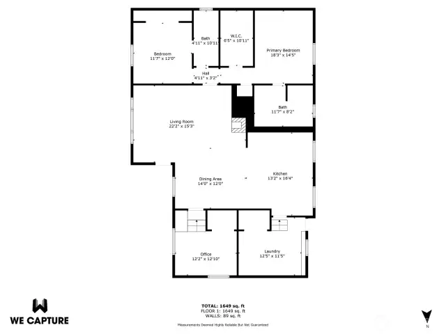 Highly efficient floor plan with effectively two primary suites