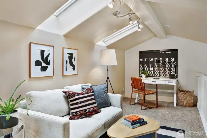 Loft above primary bedroom - ideal as library or office.