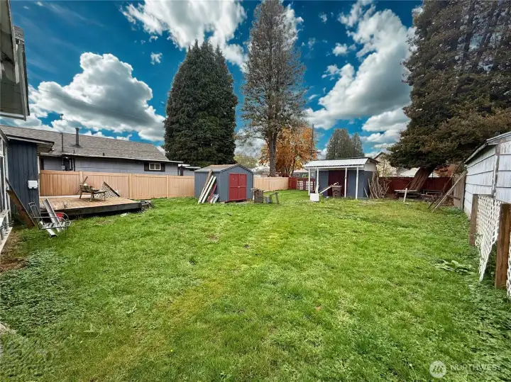Large Yard with Outbuildings