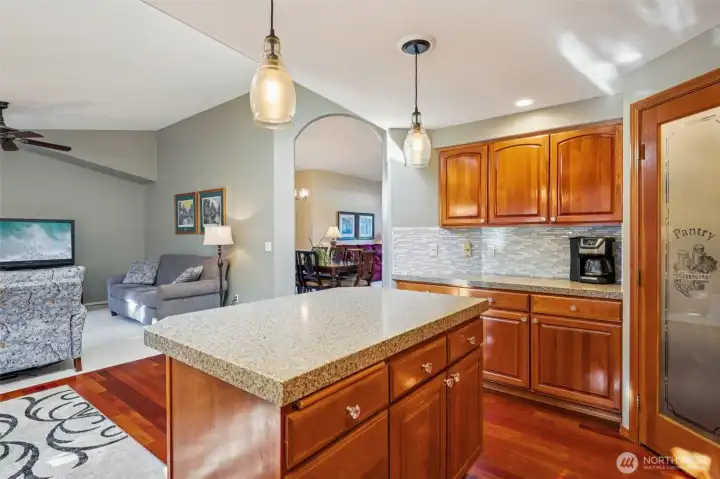 You'll appreciate the functional design of the kitchen which includes a center island.