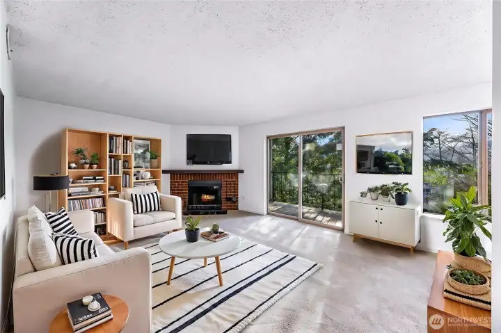 Virtually Staged Living Room