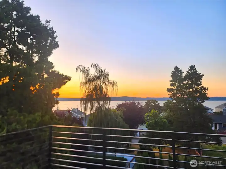 Here's a sunset example from the upper deck.