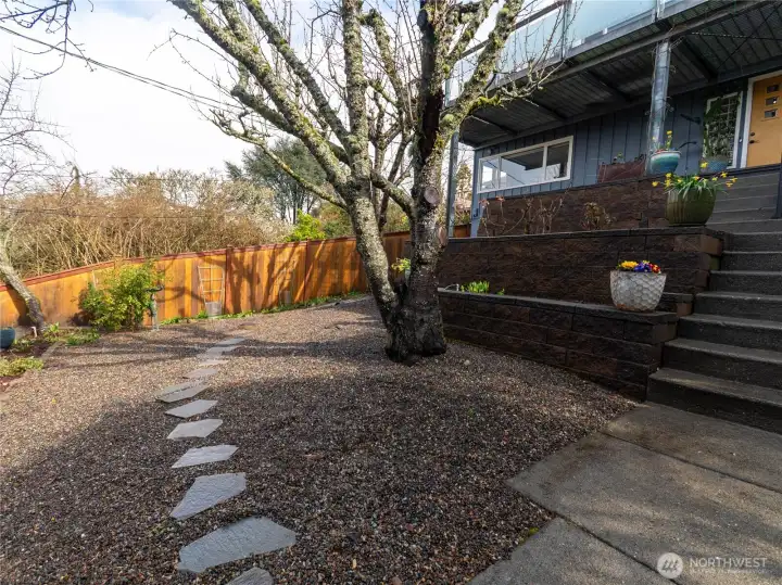 Beautiful mature landscaping.