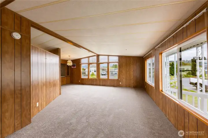 This living room feels open and welcoming, plenty of space to make it your own.