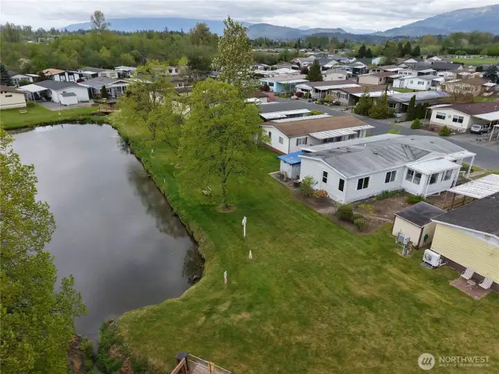 At the back of your home, enjoy relaxing by the pond in your garden watching the ducks and birds.