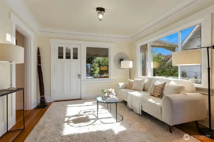 A true 1916 craftsman home with warm wood floors throughout.