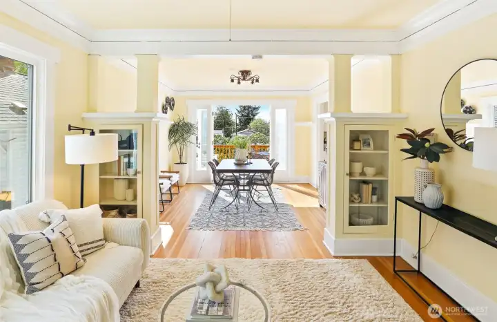 Soak in the natural light and classic craftsman details.