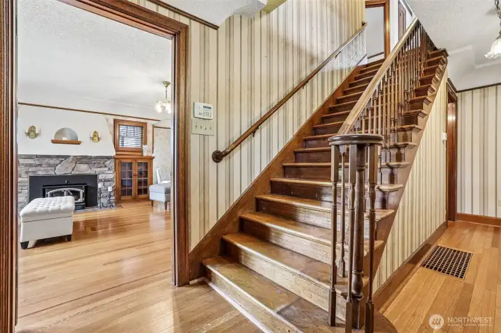 Original staircase & railing-so much character!