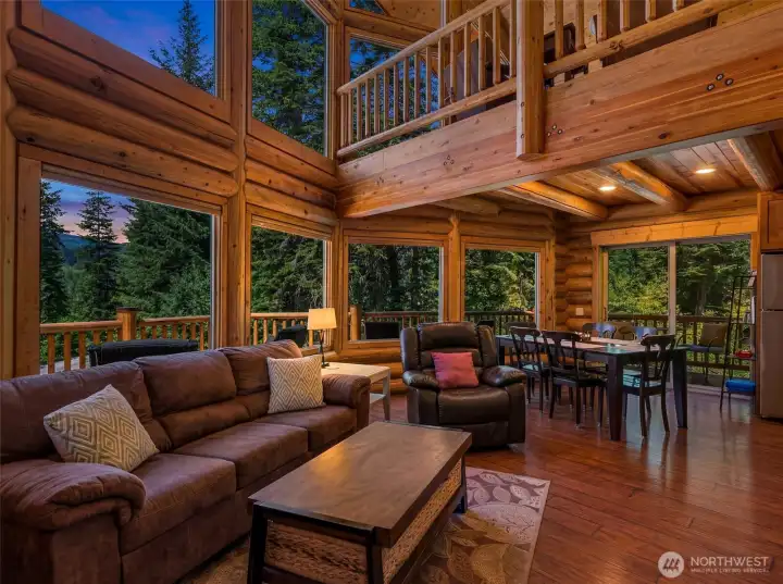 Great Room with Soaring Ceilings