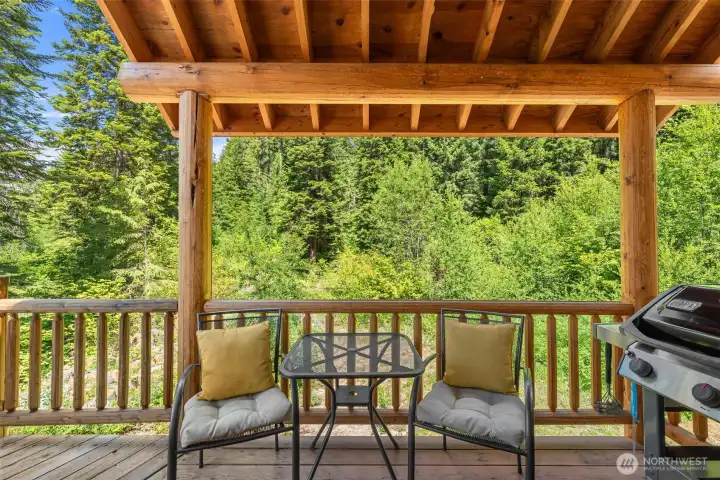 Covered Deck with BBQ Area