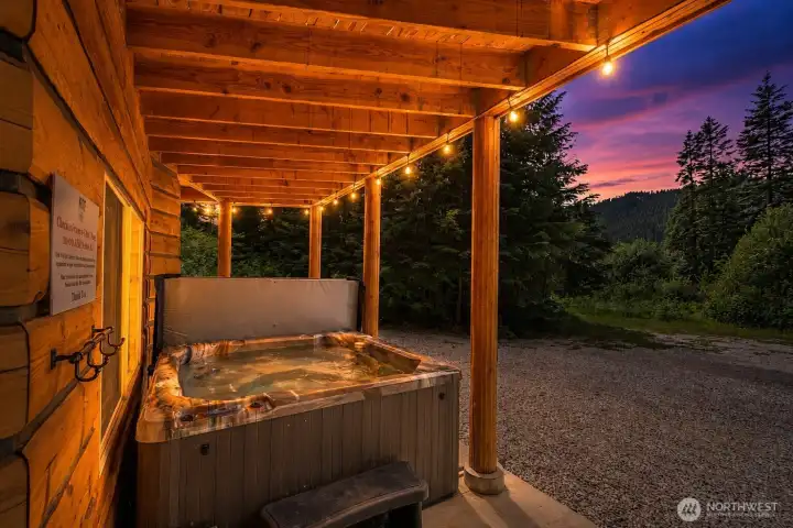 Hot Tub Area Under Covered Patio