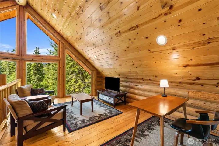 Upstairs Open Loft with Vaulted Ceiling