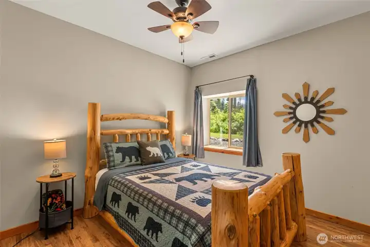 Lower Level Bedroom with Queen Bed