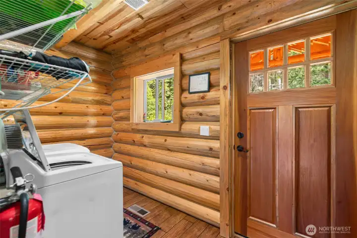 Laundry Room with Covered Deck Access