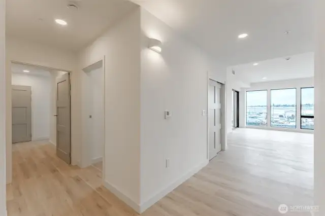 Entry to unit.