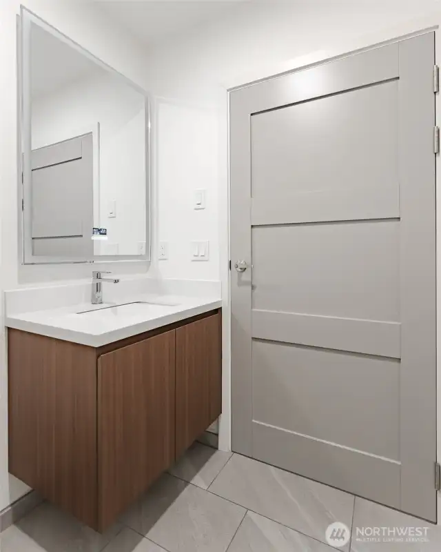 Half bath at entry
