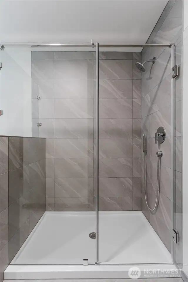 Primary walk-in shower
