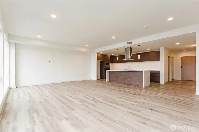 Looking back towards kitchen and entry door.