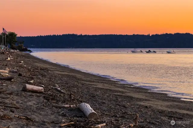 The Three Tree Point beach on the North side is known for its exceptional sandy shoreline great for barefoot strolls.