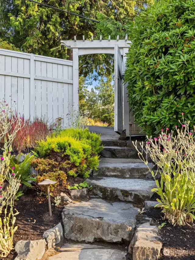 Fence and gate make the property fully private from the Indian Trail and parking area.