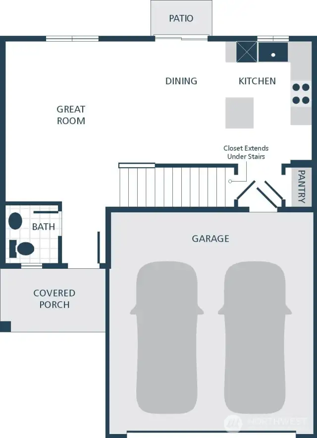 Image is a rendering. Photographs are for illustrative purposes only. Features, finishes, interior/exterior colors, landscaping and floorplan shown may vary from actual homes built.