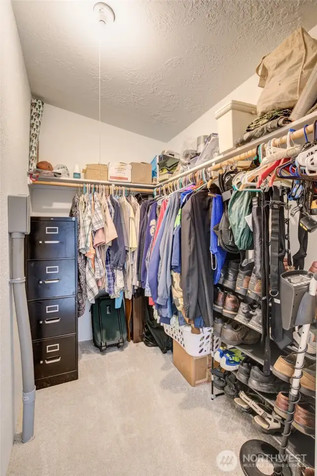 The walk in closet.