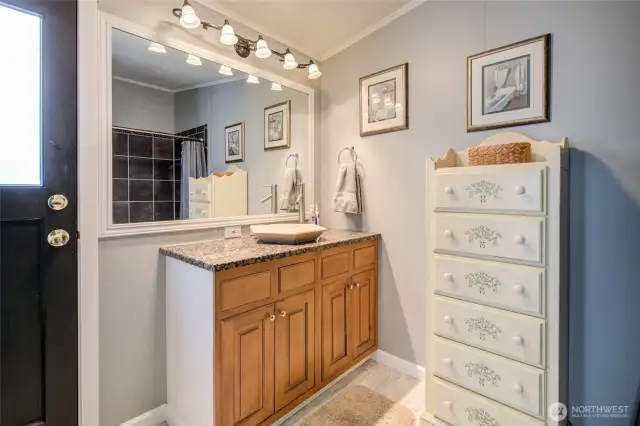 Primary bath, which also leads out to the back yard!