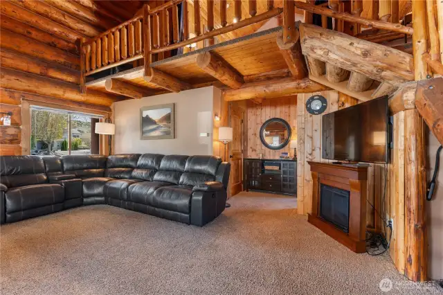 Main living with vaulted ceilings