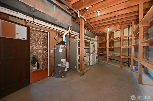 Amazing storage space on lower level.
