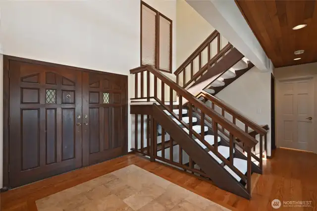 Main entryway from garage and front door.