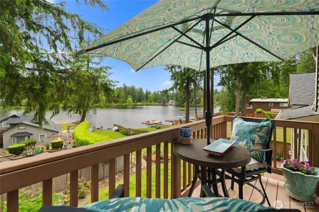 Breathe in the fresh air as you enjoy your morning coffee on your primary bedroom deck