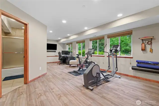 This Bonus room has a private full bath.  It could be used as an office, media room, gym or additional bedroom