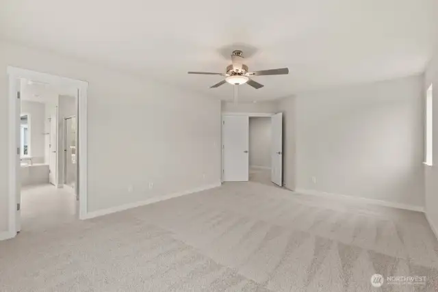 French doors open up to primary bedroom