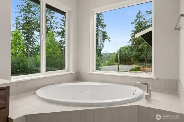soaking tub to relax in