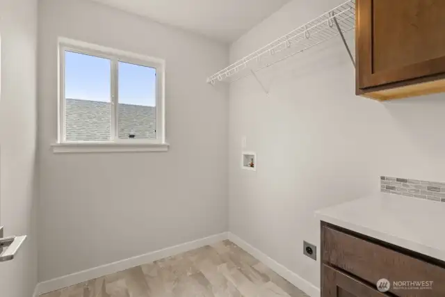 Laundry room on upper level