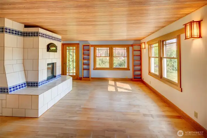 Beautiful natural light in the living area.