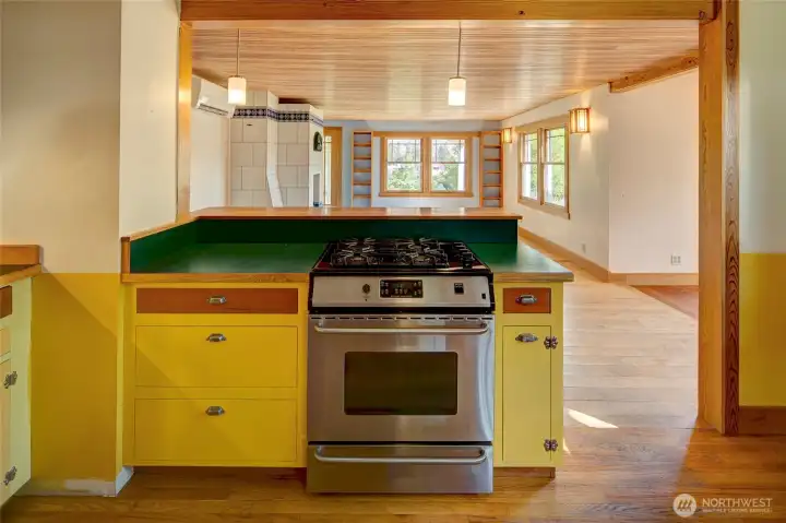 Kitchen looking toward living area