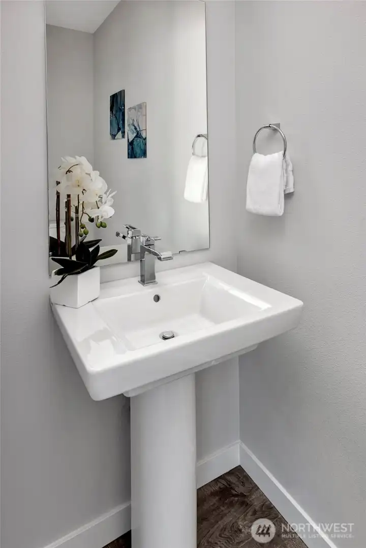 Half bath on main level (photos of lot34, same floorplan)