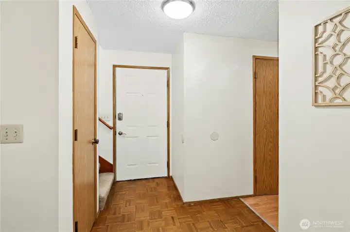 Looking at front door from iside Looking at front door from iside