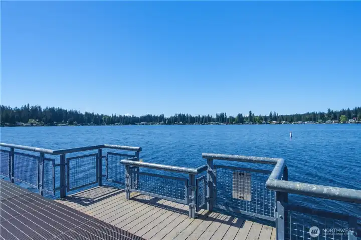 1 mile to Wenberg County Park - View from dock to lake