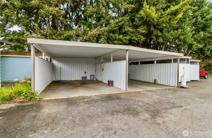 Car wash bays on site.