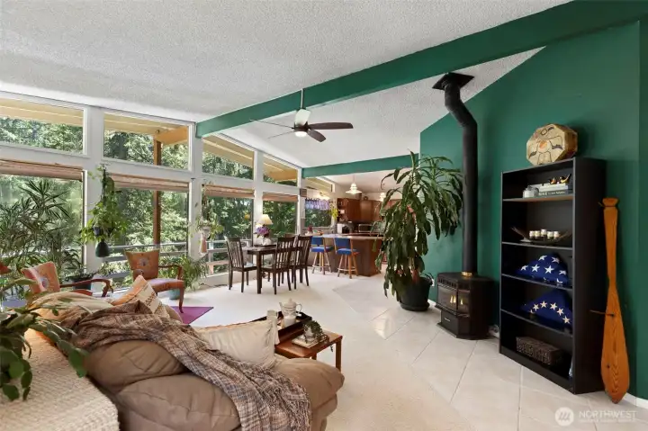 Wall of windows for optimal views from your living space