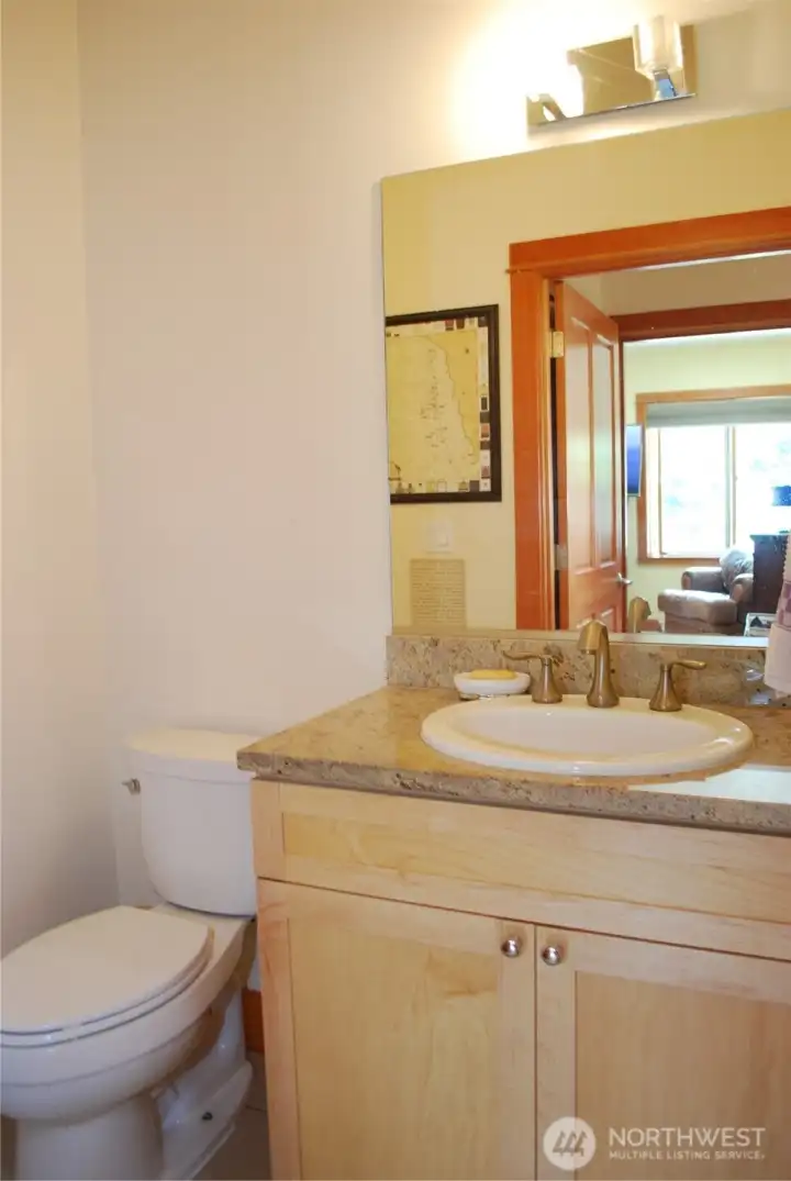 Half bath off great room. Half bath off great room.