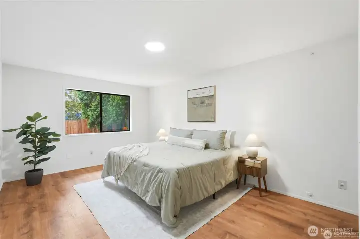 1 of 2 bedrooms on the lower level.