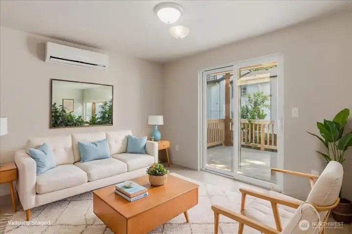 Family Room Virtually Staged or Possible Dining Area