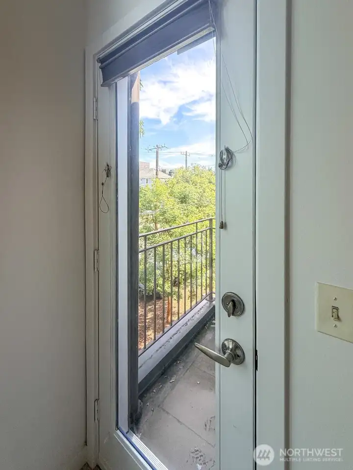 Door to small deck