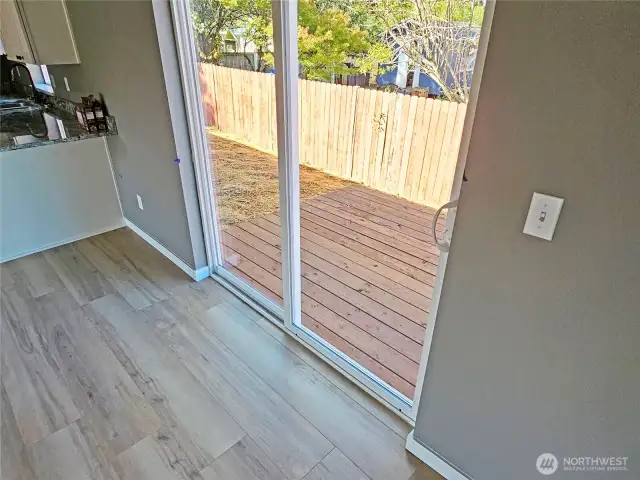 Slider off the dining area onto the BBQ deck